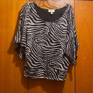 Zebra print top